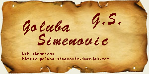 Goluba Simenović vizit kartica